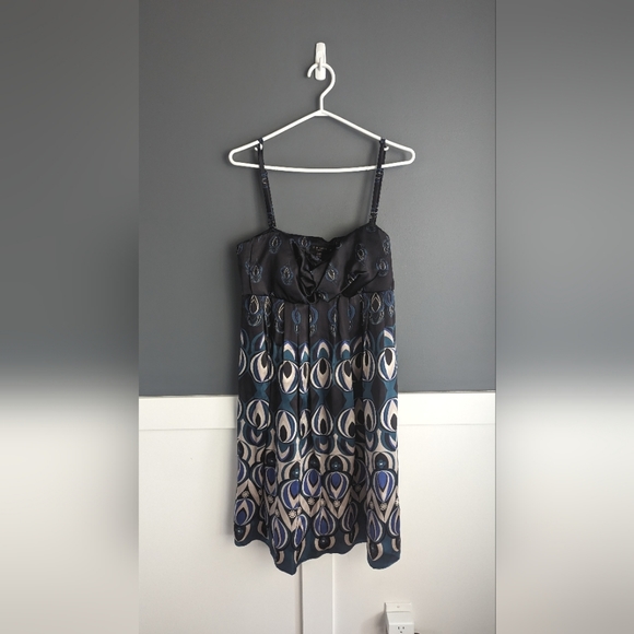 Ted Baker Graphic Silk Spaghetti Strap Dress - Picture 1 of 16